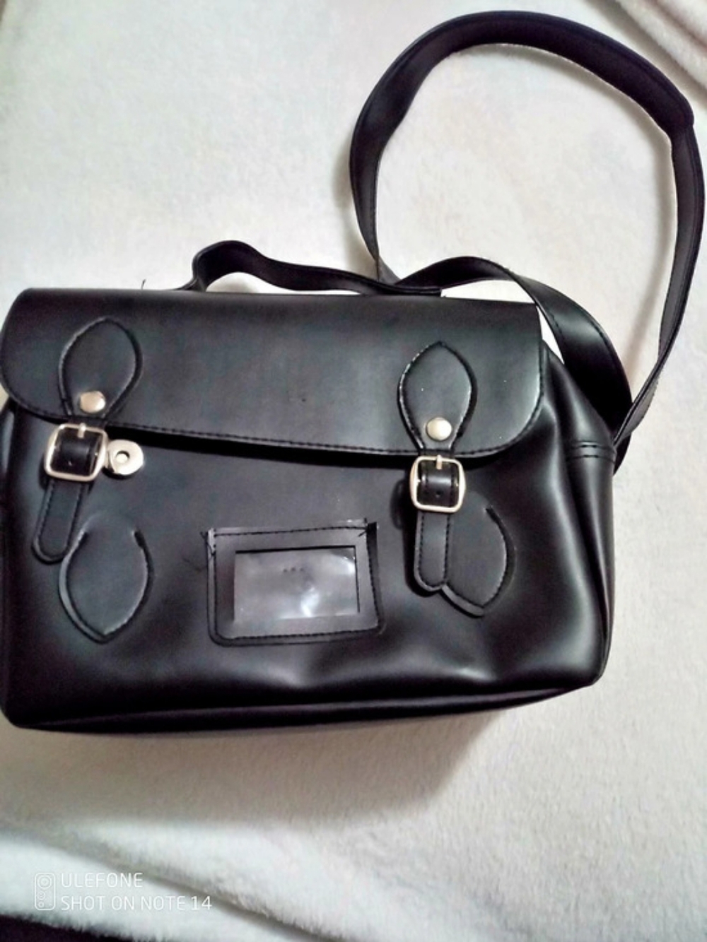 Black Shoulder Lunch Bag